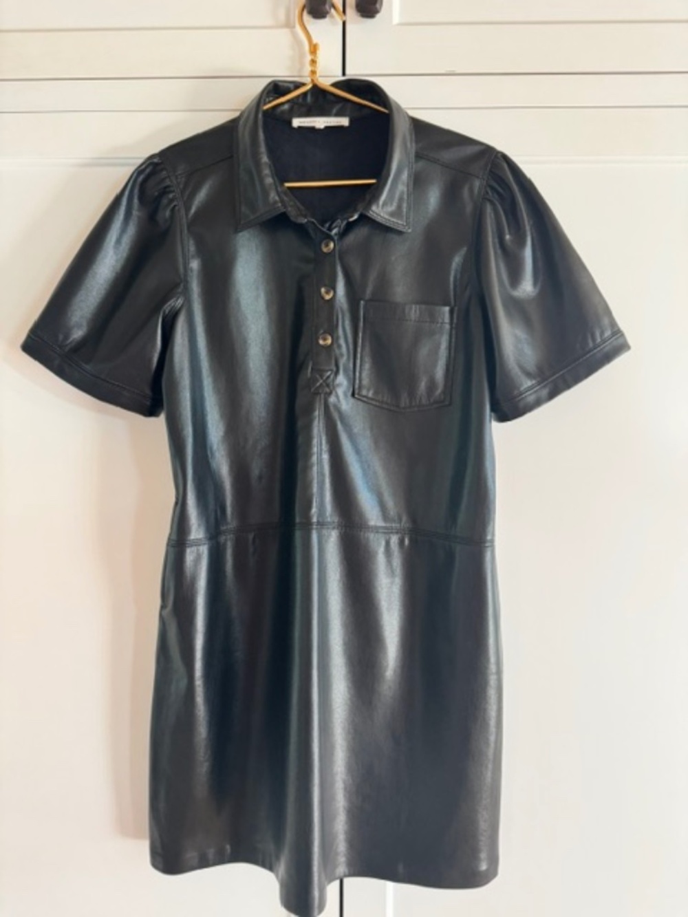 Melissa Nepton Areta Vegan Leather Dress Size Large